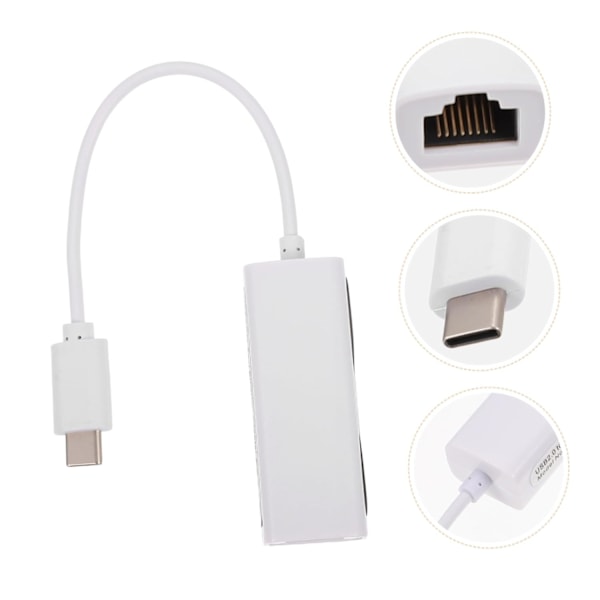 USB-C till Ethernet-adapter för Typ-C till Internetkabel PC Nätverkskabel Konverterare USB Nätverksadapter
