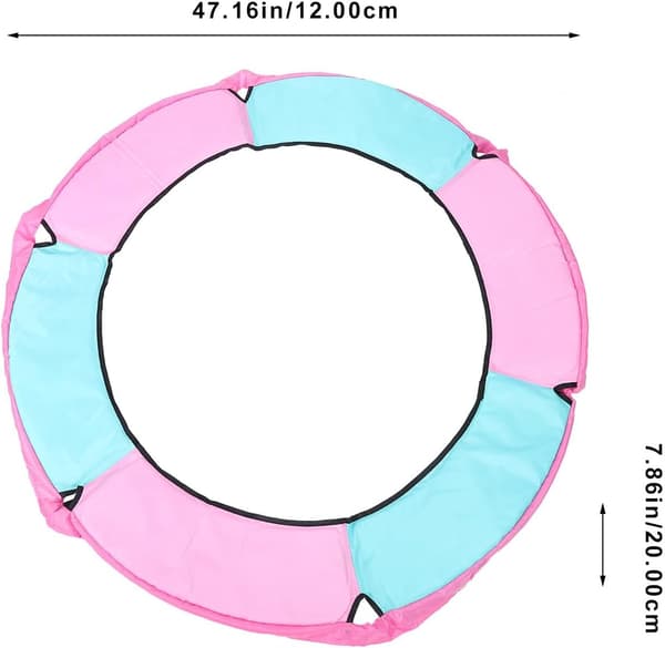 Trampolinfjäderskyddsdyna med skumkantskydd, 1,2 m diameter utomhusstudsmatta säkerhetstillbehör