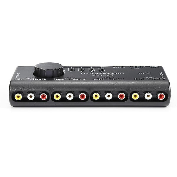 4-i-1 AV RCA Switch Box Audio Video Splitter
