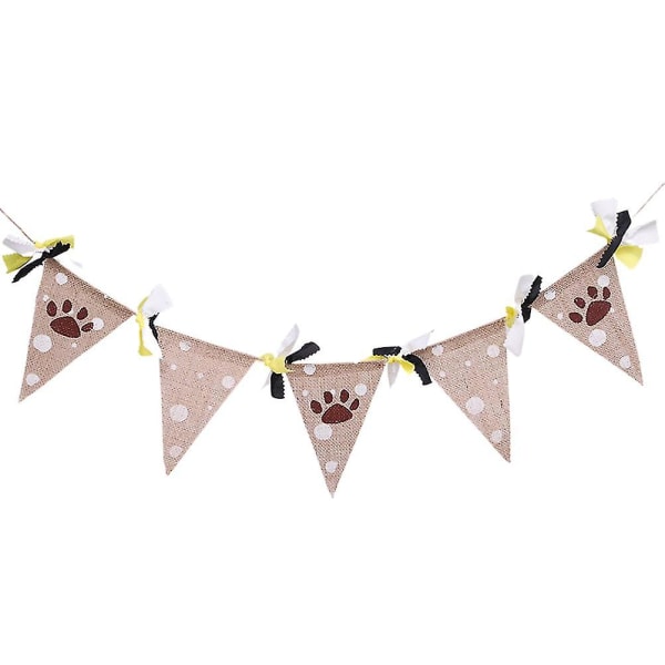 1 stk Hengende Banner Søt Bunting Banner Kjæledyr Festrekvisita Festartikler Vimpel For Hjemmedekor Hundeparty Hund