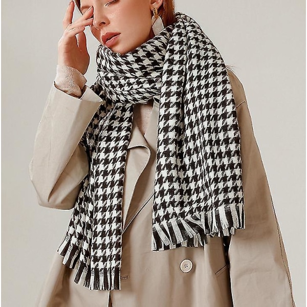 Vinter uld tørklæde sjal til kvinder lange store tykke varme vendbare  tørklæder 52e4 | Fyndiq