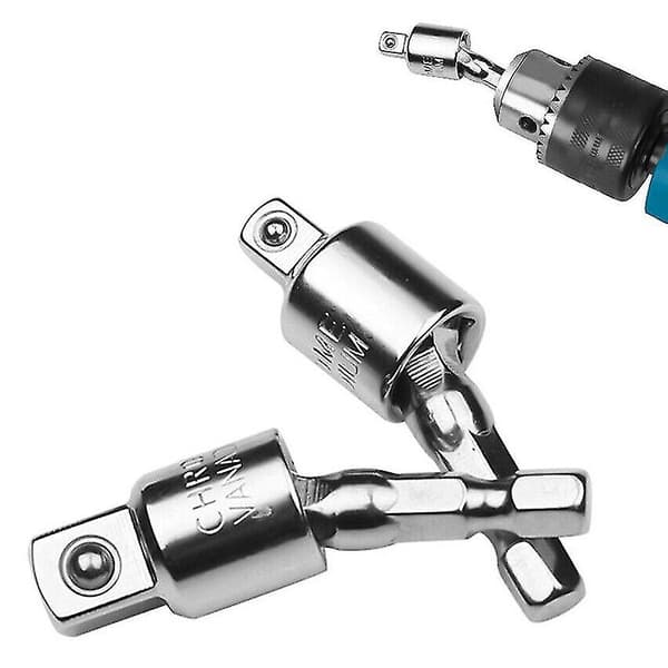 1/4\" 3/8\" Hexskaft Borrbitssats Adapterhylsa Drivmejsel Förlängningsverktyg. (silver) (4 st)