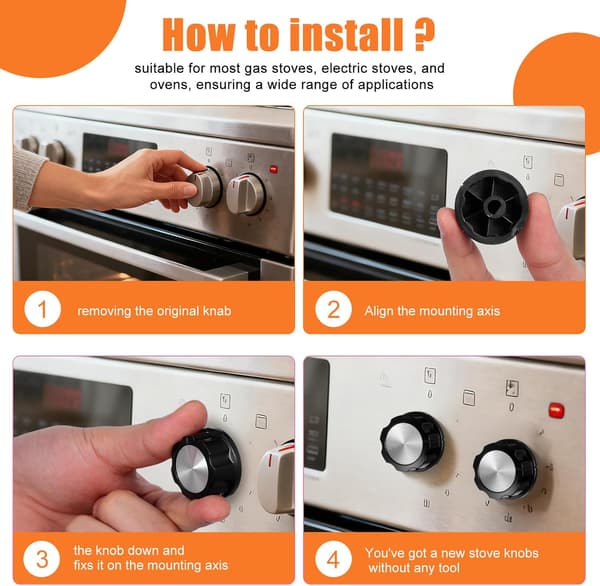 2 stk. erstatningsknapp for airfryer-timer, ovnskontrollbryterknapp kompatibel med trykkoker