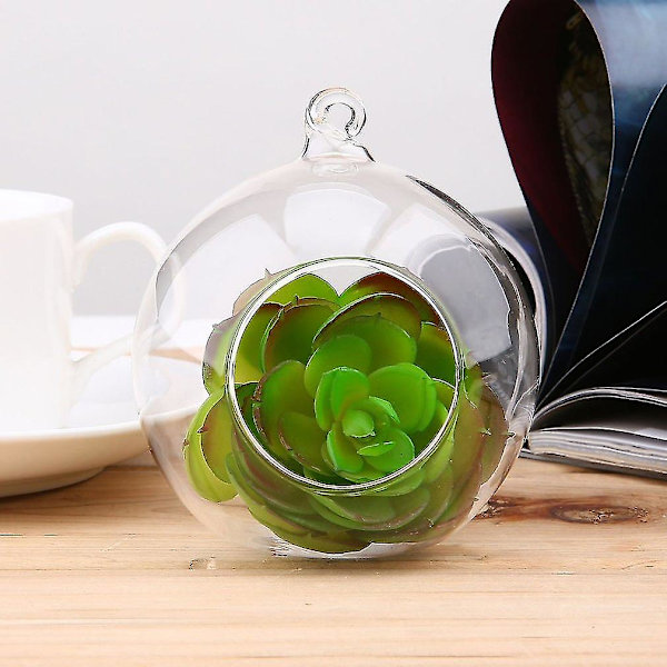 8 cm Klar Hængende Glas Blomster Vase Terrarium Beholder