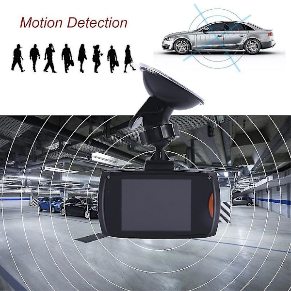 2,4 tommer LCD-skærm HD 1080p bil-dashcam DVR nattesyn