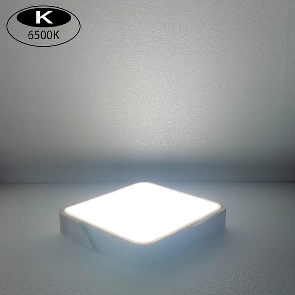 LED Loftlamper, Moderne Træloftlampe, Kvadratisk Flush Mount Loftlampe