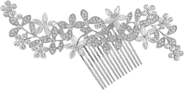 Elegant strass brudhårkam Vacker bröllopshåraccessoar blomdesign