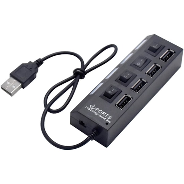 Usb Hub 2.0 Usb Adapter 4 Stik Usb Delings Splitter Usb Enhedsforbindelse