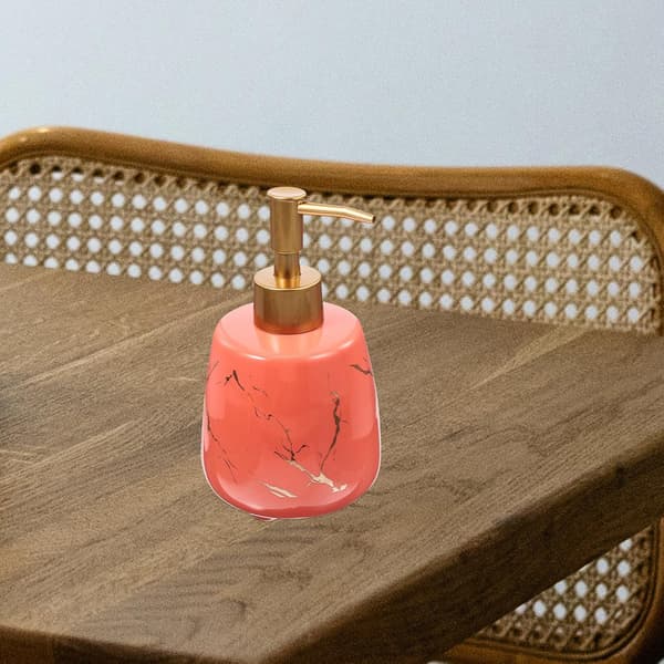Keramisk såpedispenserflaske 300 ml med rustfri pumpe, bærbar design