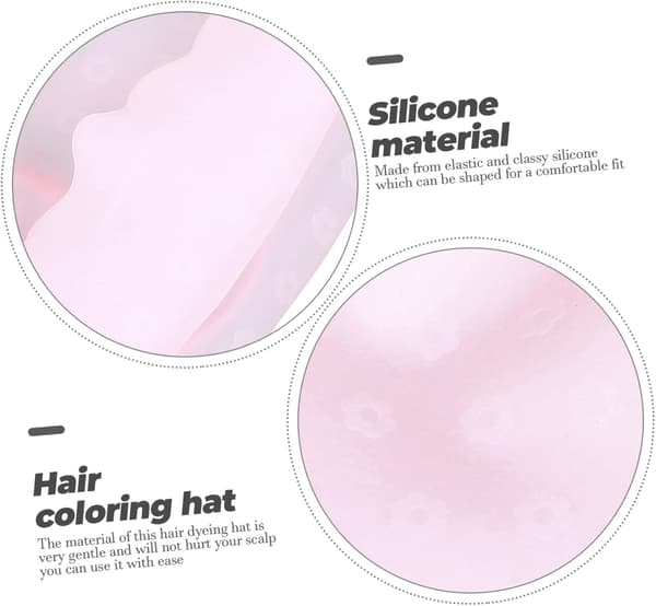 Silikon hårfargehette Hårstriperhette Rosa Semi- for salongfrisørutstyr
