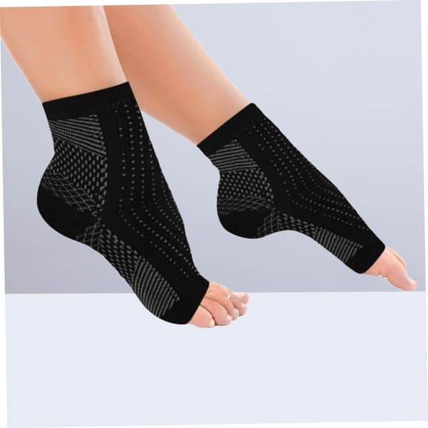 4 par elastiske kompressionsstrømper til mænd og kvinder, ankelstrømper til plantar fasciitis, skridsikkert design