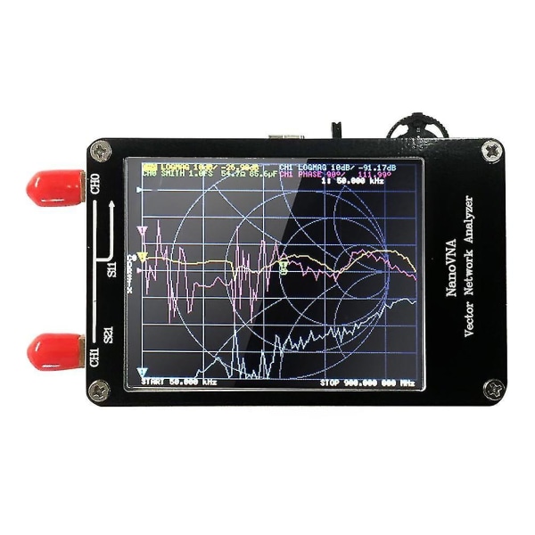 Vektoriverkkoanalysaattori 50 kHz - 900 MHz kosketusnäytöllä