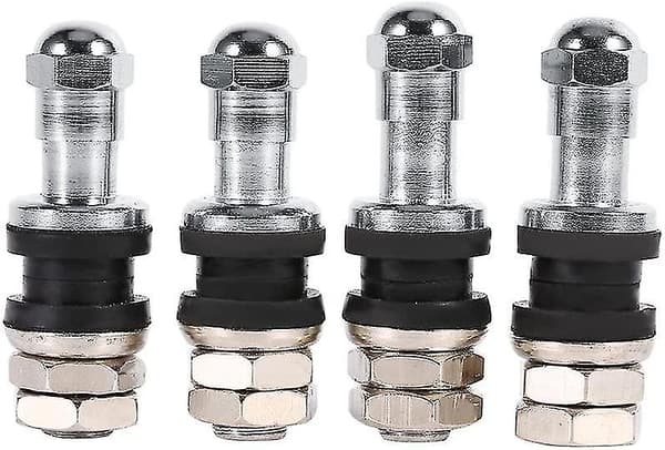 Däckventilstam, Bil Slanglöst Hjul Däckventilstam Solid Mässing Metall Bult In Högtryck Silver Svart Flush Mount Bakre Däcktrycksövervakningsventil