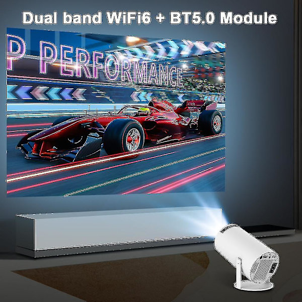 Projektor 4k Android 11hy300 Dobbel Wifi6 200 Ansi Allwinner H713 Bt5.0 1080p 1280*720p Kino Utendørs Bærbar Projektor