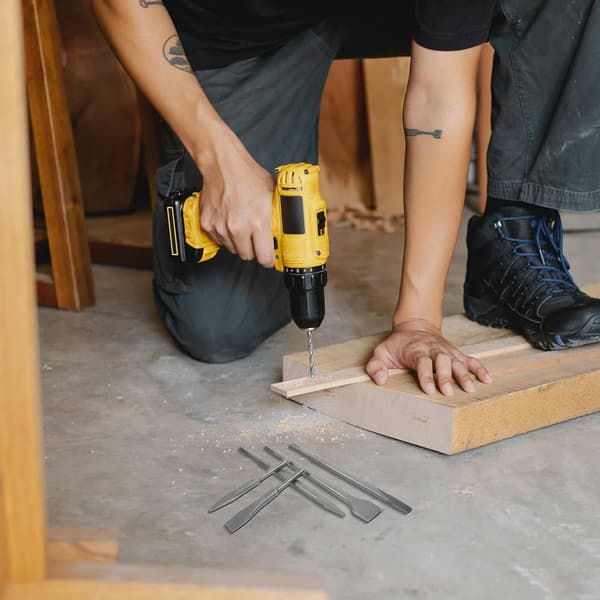 5 stk. betongbor sett murmeiselbiter for elektrisk hammer effektiv meisling