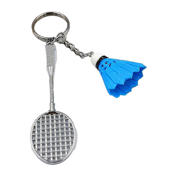 2 stk. Nøgleringe Badminton Vedhæng Dekorationer Tredimensionel Nøglering Til Souvenirpræmier Blue