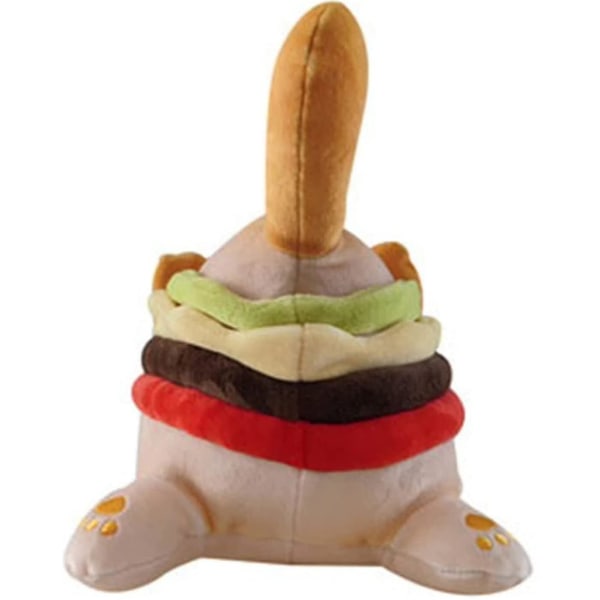 Fyllda Katt Djur Aphmau Meemeows Katt Mjuka Leksaker, Katt Meow Meow Mjuk Plysch Donut Hamburger Katt Plysch Dock (Hamburger Katt, 25 cm)