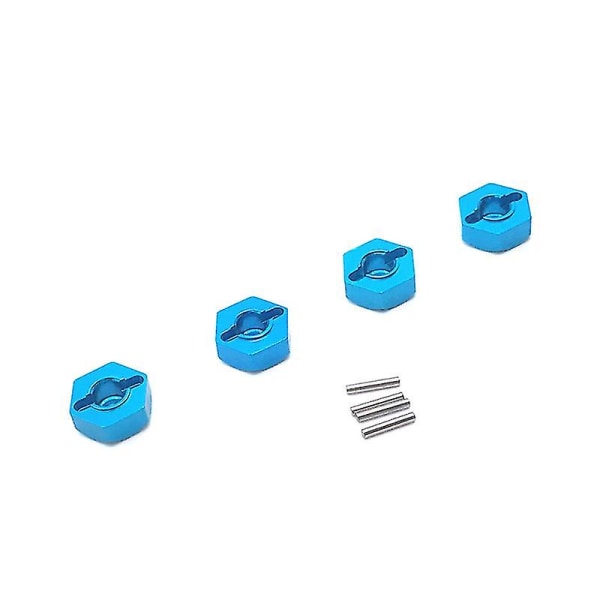 Bilhjul Hexagon Drive Nav Adaptrar Blå 12mm Aluminium Legering Hex Muttrar