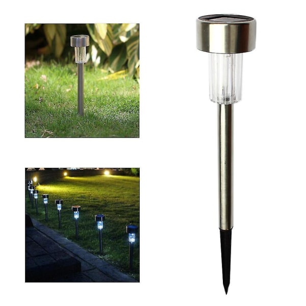 Solcellelamper Udendørs Have, Rustfrit Stål Have Solcellelamper Udendørs Vandafvisende, Led Landskabsbelysning Solenergi Drevne Udendørslamper Til Sti W