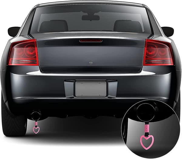 2 stk. Hjerteformede Bilhåndtakstropper Drift Charm Bakre Bumper Advarsel Ring Dekor