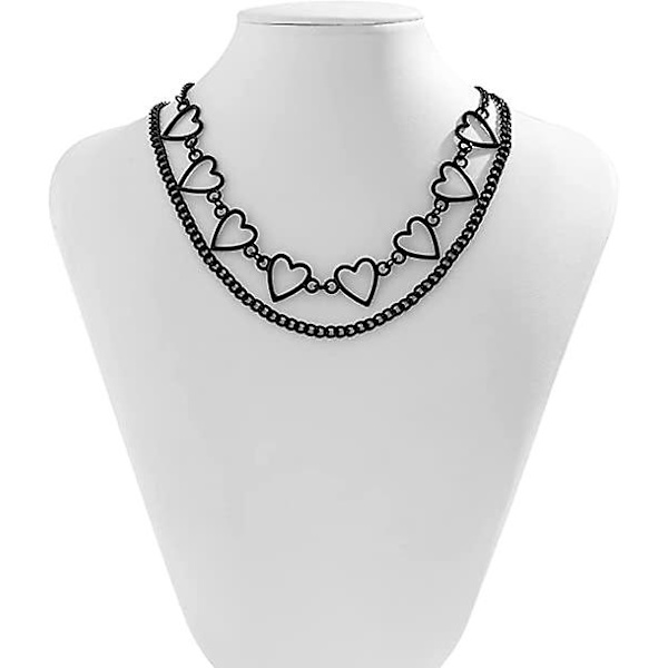 Punk Gothic Choker-halskjeder for kvinner og tenåringsjenter - Enkle motetilbehør for sjarmerende smykker
