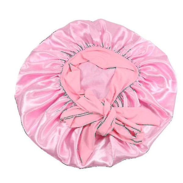 Silke Bonnet Satin Bonnet For Soving Bonnet Med Bånd Nattlue