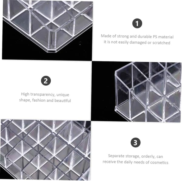 Læbestift Opbevaringsboks Læbestift Organizer til Skrivebord Badeværelse Bordplade Organizer Makeup Organizer