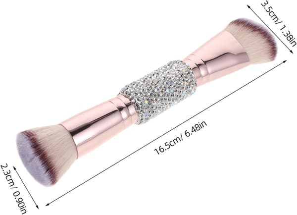 Makeupbørster Dobbeltsidet børste til flydende foundation Foundation Blush Bløde børster f