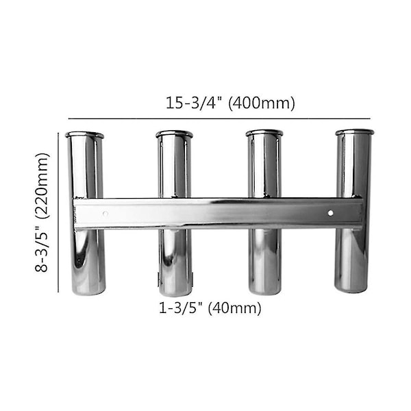 4 Putken Venepaatti Kalastussauvanpidike Ruostumaton Teräs Kalastusteline Veneelle Jaht Kalastustarvikkeet