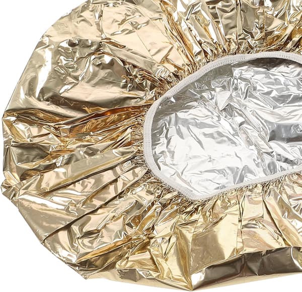 Hårfärgningsmössor för djupkonditionering 4-pack elastiska folievärmemössor i aluminium