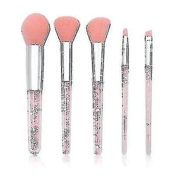 5 Transparent Håndtag Makeupbørster