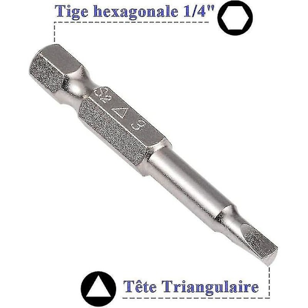 5 stk. Hex Skaft Trekantede Hoved Elektriske Skruetrækker Bits Sæt