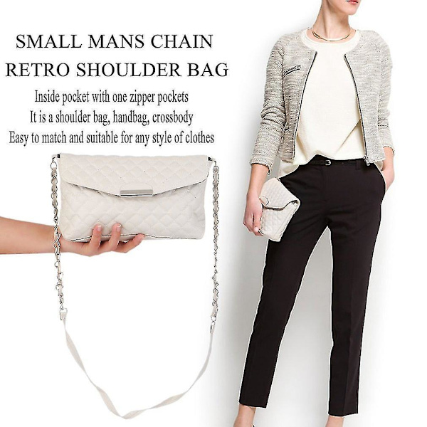 Damväska i PU-läder, Clutch, Kedja, Tote, Messenger