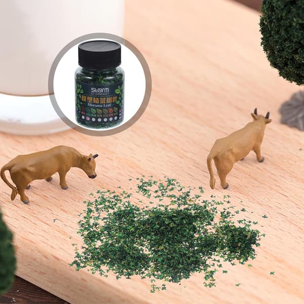 1 flaska miniatyrblad för hantverk Realistisk modellering Torra växter Gröna basmaterial Enkelt