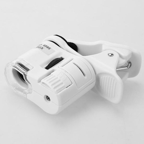 Mini Mikroskop Telefon 60x Digital Forstørrelsesglas LED Lys Glas