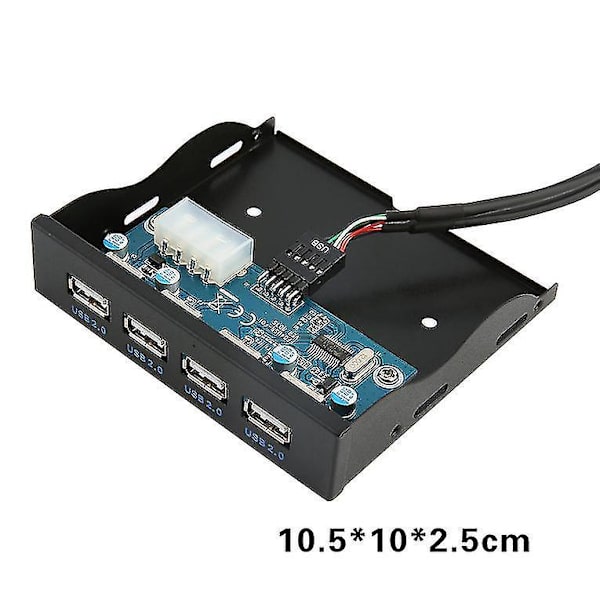 3,5 Tums Floppy Frontpanel 4-Port USB Utvidgningsadapter