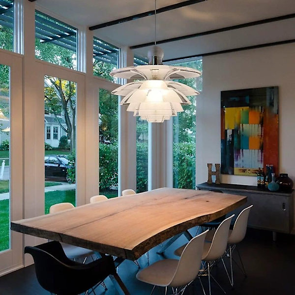 50 cm riippuvalaisin, moderni akryyli, sähköpinnoitettu, lyhtydesign