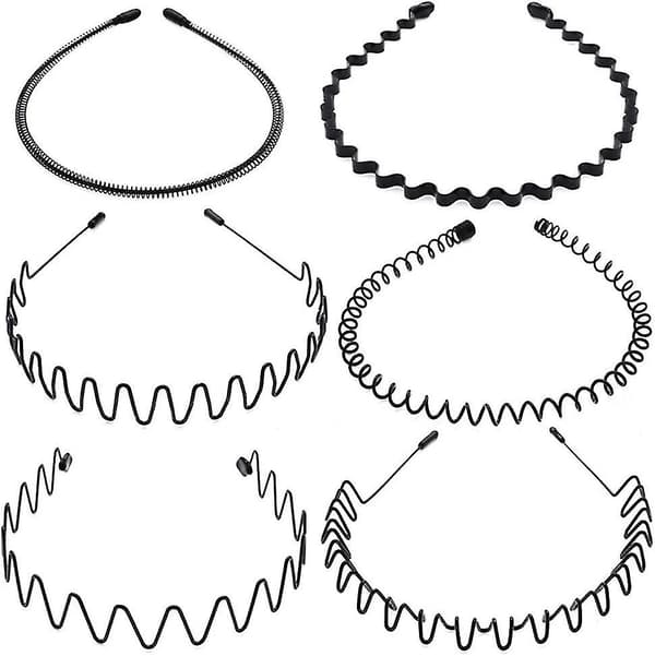 Metallhårband Unisex Hårtillbehör Variation Unisex6pcs-svart