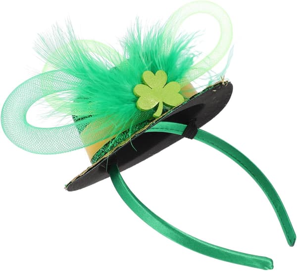 Patrick's Day Damehodebånd med flosshatt Festlig Cosplay-tilbehør