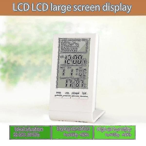 LED Digital Klocka Termometer Hygrometer Mätare Indikator Väckarklocka