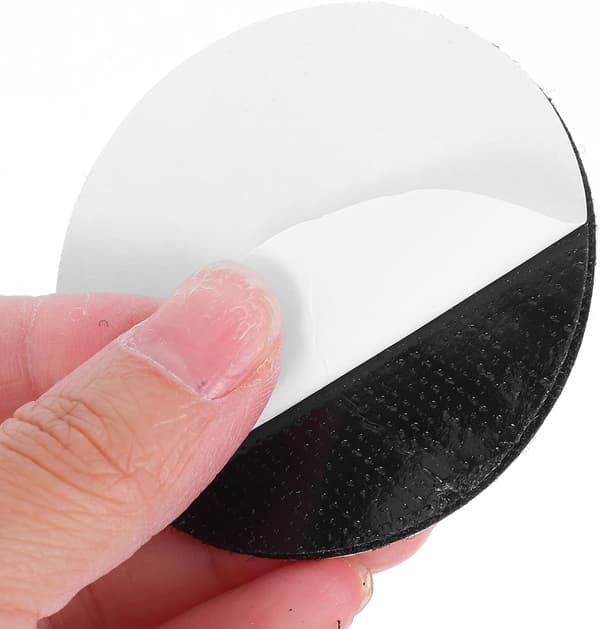 20 par selvklebende borrelåsprikker svart nylon og polyester multifunksjonell
