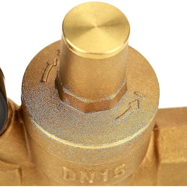 Dn15 Messing Trykkreduseringsventil Trykkregulator - Justerbar Vanntrykksregulator Med Met