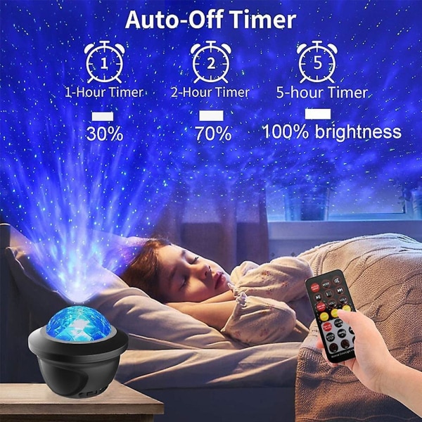 LED Stjerne Galaxy Projektor Bluetooth Højttaler Natlys