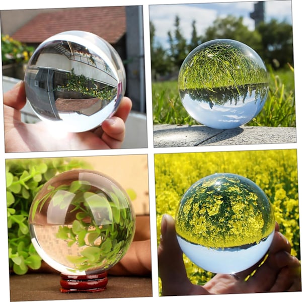 Kristallkula Fotografering Rekvisita Reflekterande Sfär Slät Yta Mångsidig för Matsal Kontor