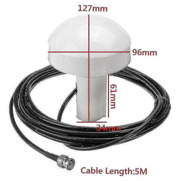 Marin GPS Aktiv Navigationsantenne Timing Antenne 1575+/-5 Mhz 5m BNC Han-stik