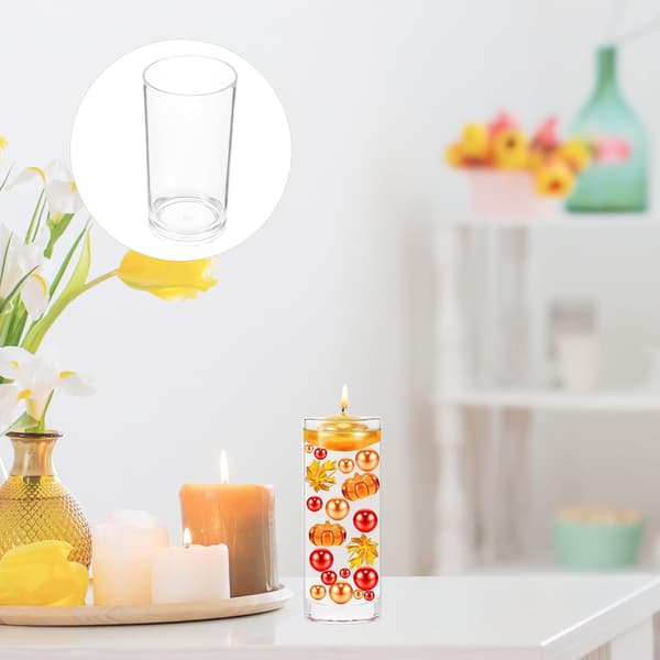 Blomsterholder Søyle Lysestake Rettkantet Akrylvase Minimalistisk Elegant Stabil Design Multifunksjonell