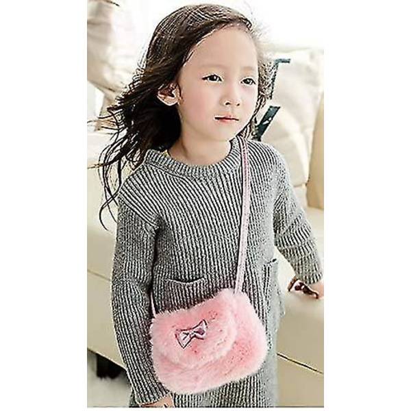 Liten Flickas Plånboksväska - Rosett Mini Reseväska Axelväska Plånbok Crossbody Fickpengspung