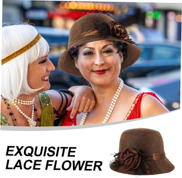 Retro spetsblomkruka hatt för kvinnor varm vintermössa blommig design