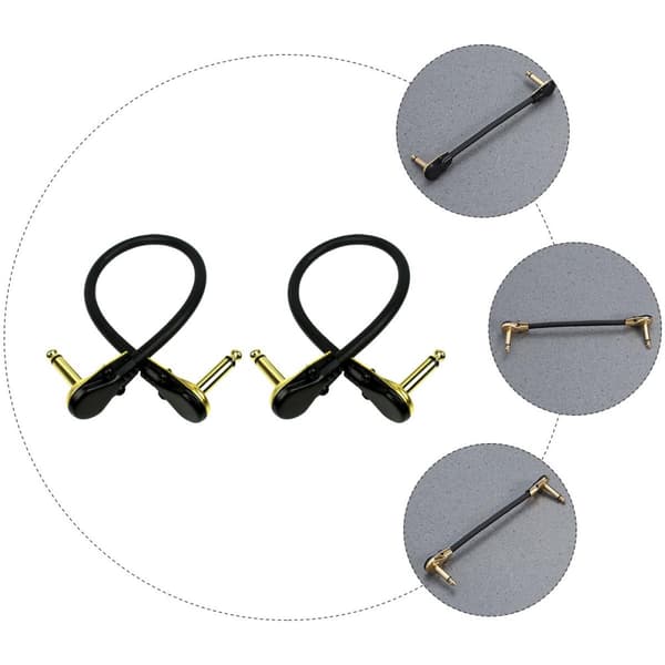 2st Elgitarr Patchkabel Kopparkärna och Guldpläterade Kontakter