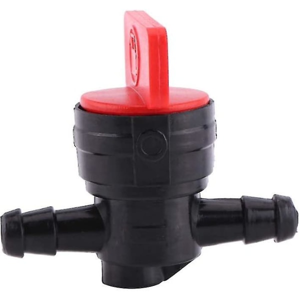 Inline drivstoffkran Plast drivstoffledningsventil Drivstoffledningsavstengningsventil (svart rød) (1 stk)